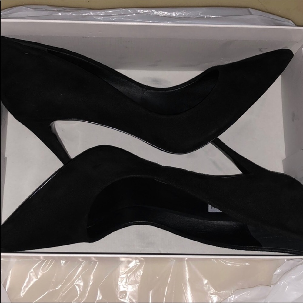 Daisy Black Suede Steve Madden Pointy Heels